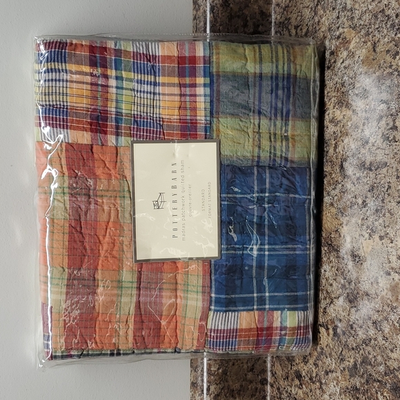 Pottery Barn Accents Nwt Pottery Barns Madras Patchwork Quilted